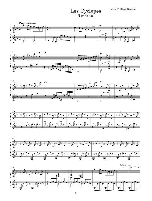 Les cyclopes – Rameau