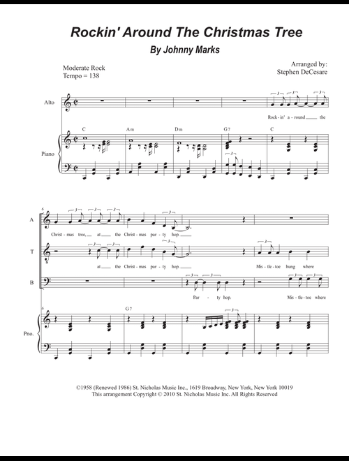 Rockin' Around The Christmas Tree (Arr. Stephen DeCesare) - Toby Keith (Choral, SATB)