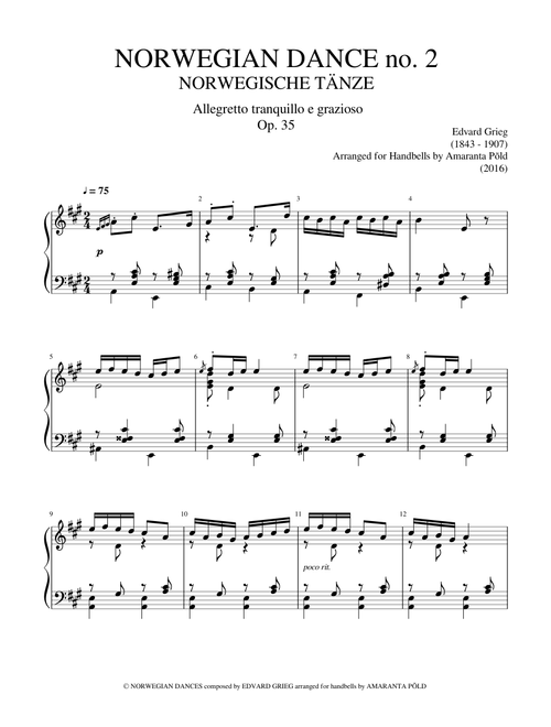 Norwegian Dance no. 2 (for English Handbells) - Edvard Grieg