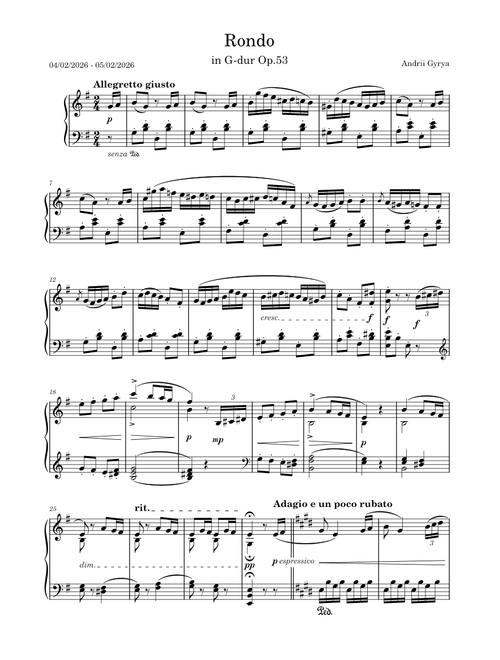 Rondo in G Op.53 – Andrii Gyrya