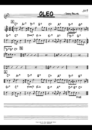 Play Official version of Oleo Sheet Music by John Coltrane for