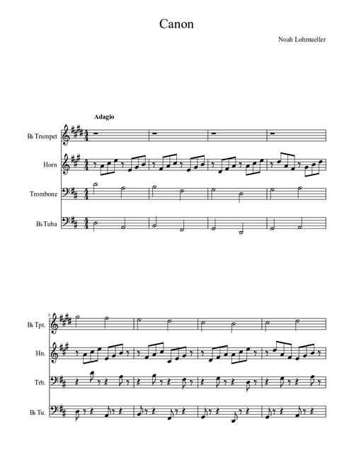 Pachelbel's Canon for Brass Quartet