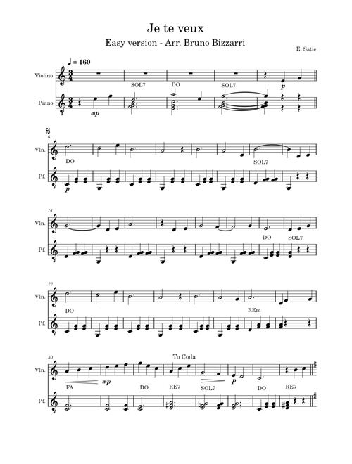 Je Te Veux – Erik Satie