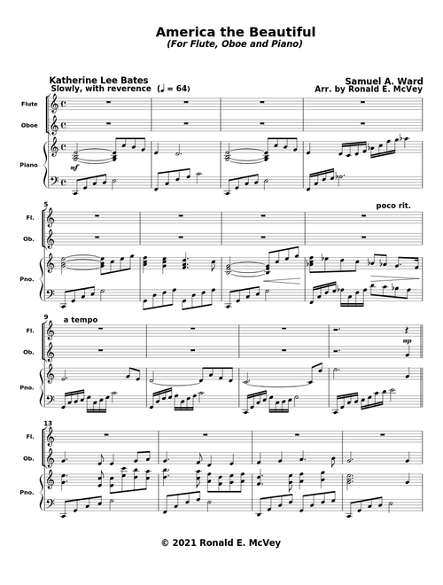 America the beautiful – Samuel A. Ward
