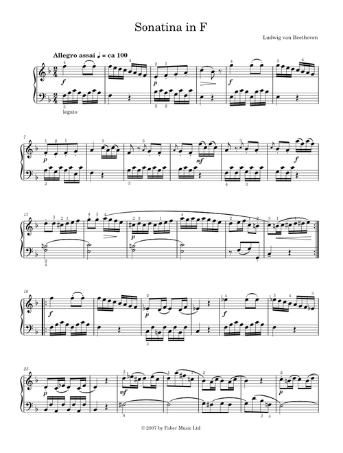 Sonatina in f - Ludwig van Beethoven (Solo)