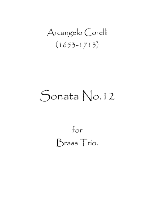 Sonata No.12 (Arr. Spencer Bundy) (Brass Ensemble)