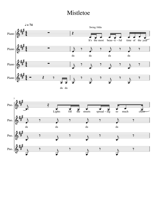 Mistletoe by Justin Bieber for SSAA