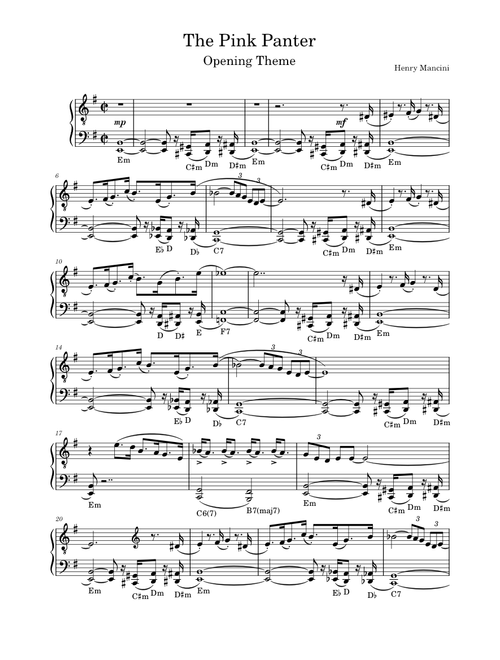 The Pink Panter (Opening Theme)