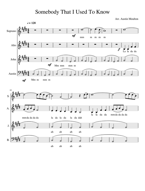 Somebody That I Used to Know (Pentatonix)