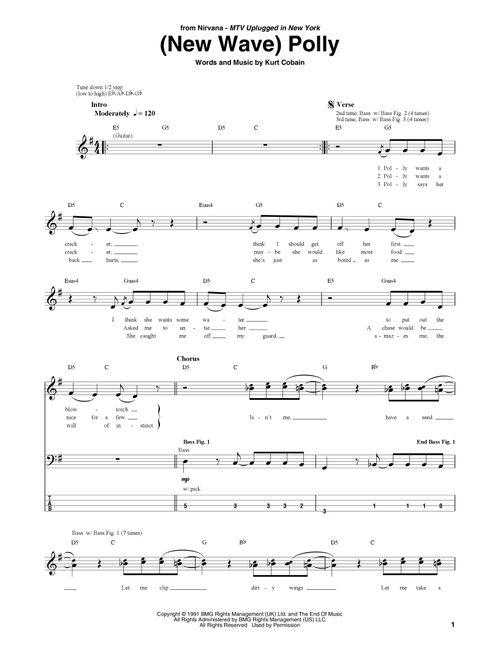 (New Wave) Polly - Nirvana (Bass Tab)