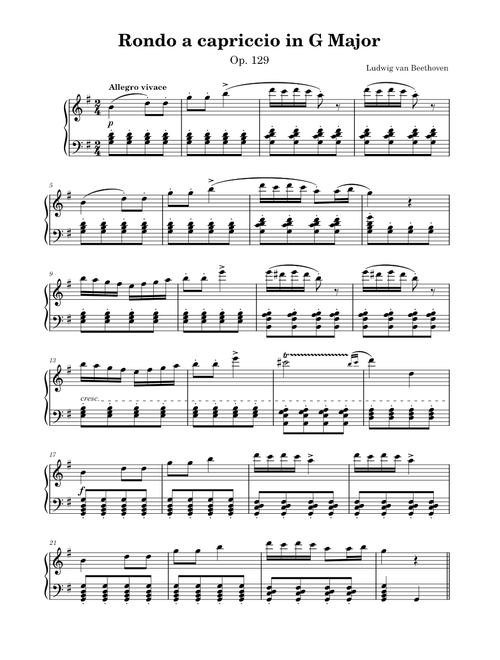 Rage Over a Lost Penny – Ludwig van Beethoven