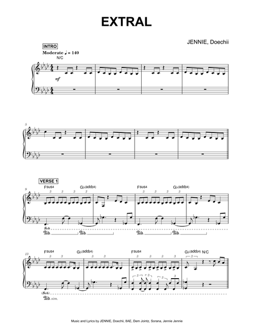 ExtraL - JENNIE, Doechii (Piano)