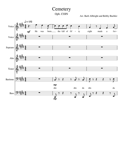Cemetery (a cappella SATB)