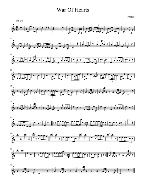War Of Hearts - Violin