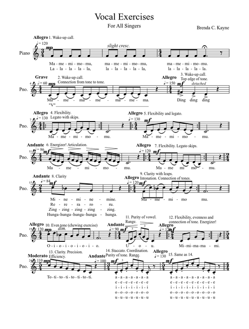 Vocal Exercises