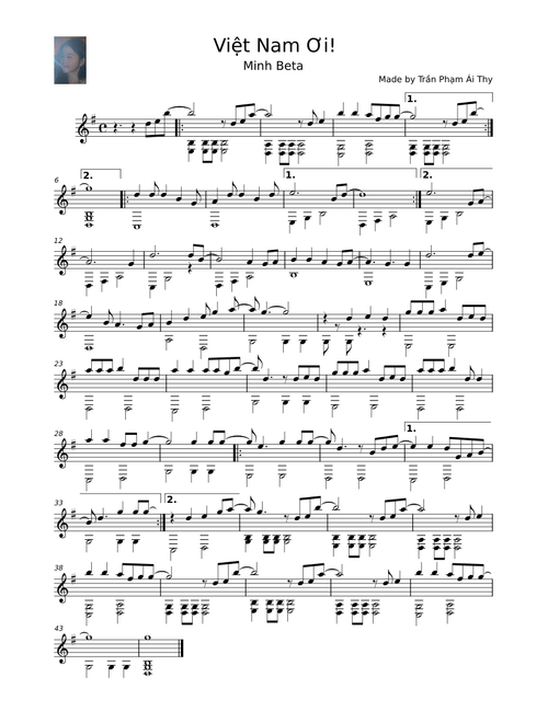 VIỆT NAM ƠI – Unknown author