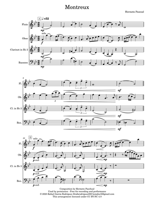 Montreux (Arr. Rafa Rodrigues) - Hermeto Paschoal (Woodwind Ensemble)