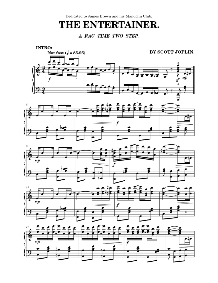 楽譜 A SCOTT JOPLIN SUITE 金管10重奏 The Entertainer (GUITAR TAB) [Scott Joplin] by Scott Joplin