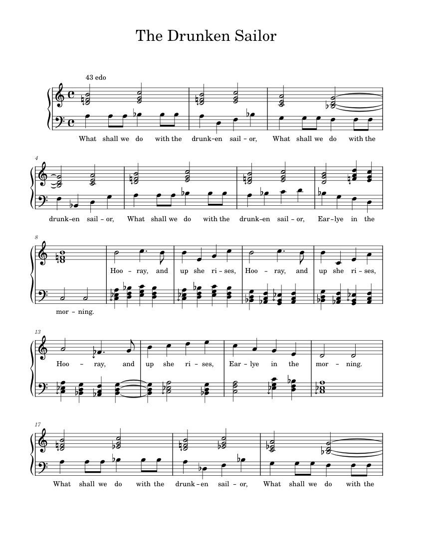The Drunken Sailor (Accordion) Sheet Music for Accordion (Solo ...