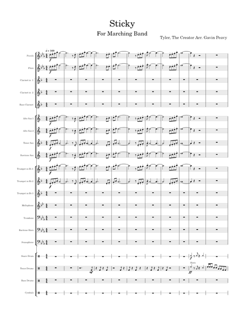 Sticky - Arrangement for Marching Band