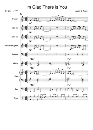 I'm Glad There Is You (Lead sheet with lyrics ) Sheet Music with