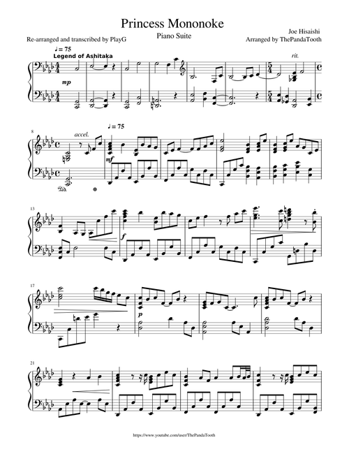 Princess Mononoke Piano Suite