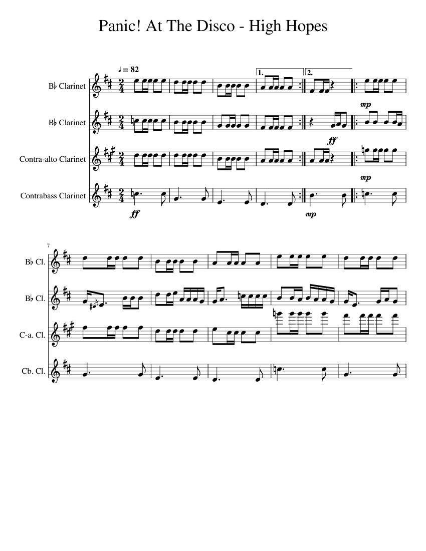 High b on clarinet best sale