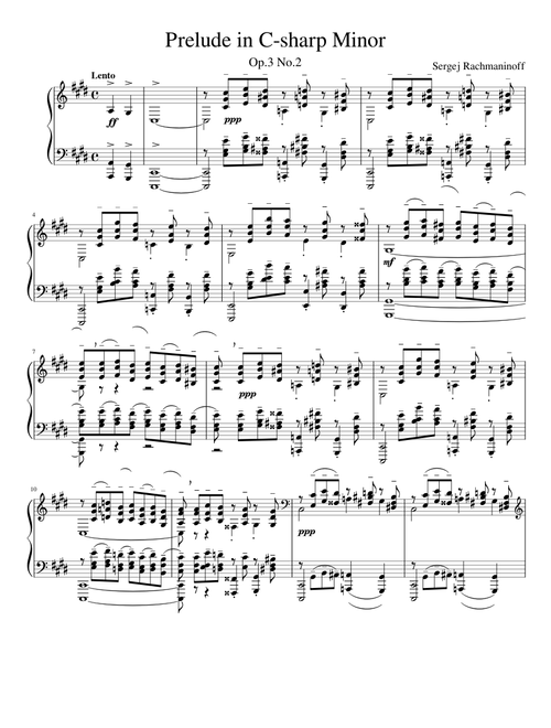Prelude In C Sharp Minor Op.3 No.2 Rachmaninoff
