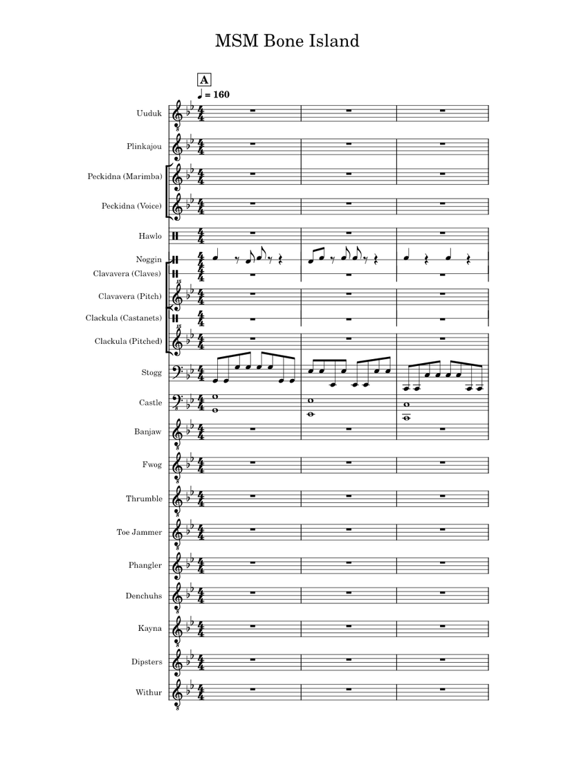 Bone Island Dave Kerr MSM Bone Island (3.7.2) Sheet music for Piano