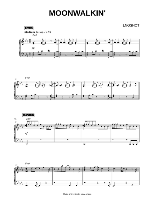 Moonwalkin' - LNGSHOT (Piano)