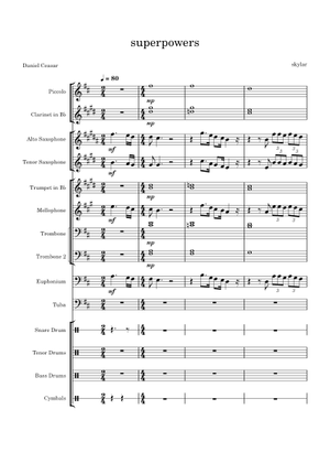 Superpowers – Daniel Caesar (Piano Solo) Sheet Music for Piano (Solo ...
