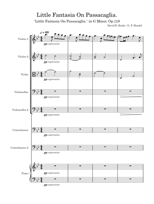 "Little Fantasia On Passacaglia." in G Minor, Op.118