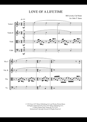 Play Official version of Love of a lifetime Sheet Music by
