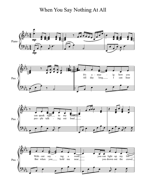 When You Say Nothing At All (with lyrics)