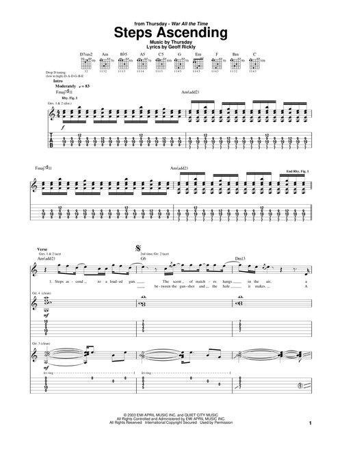 Steps Ascending - Thursday (Guitar Tab)