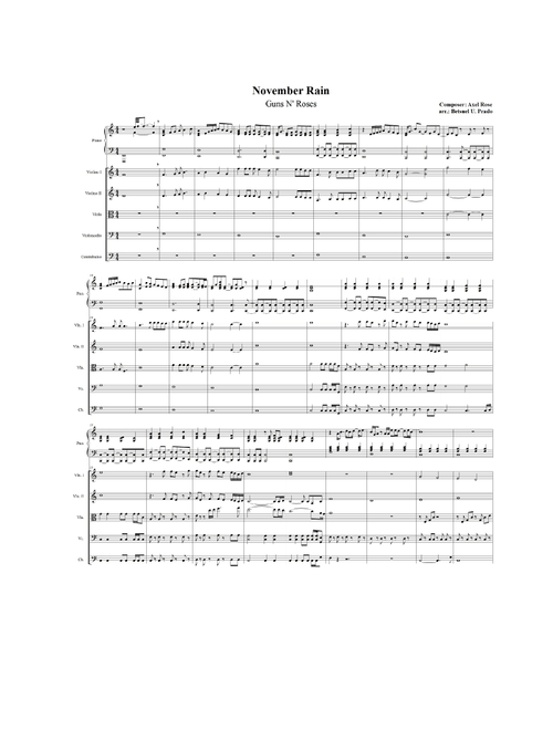 November Rain (Arr. Betsuel Uesile Prado) - Guns N' Roses (String Ensemble)