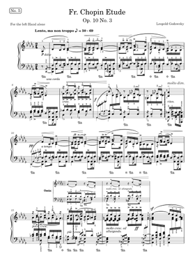 Chopin-Godowsky - Studies on Chopin's Études No. 5 in D-flat major