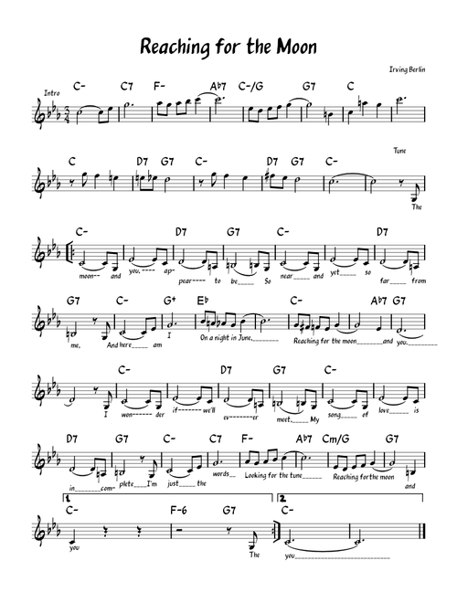 Reaching For The Moon – Al Jolson, Irving Berlin