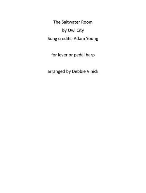The Saltwater Room (Arr. Debbie Vinick) - Owl City (Harp)