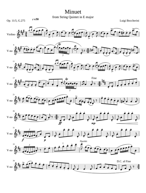 Minuet Boccherini