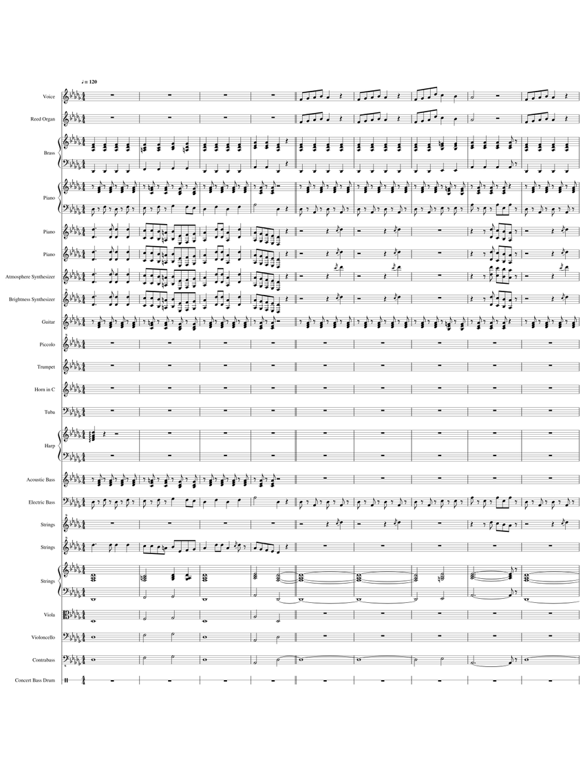 Motherland Motherland We Love You DX (祖国祖国我们爱你) Sheet music for Piano ...