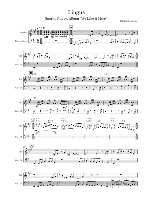 Lingus – Snarky Puppy (Electric Bass)