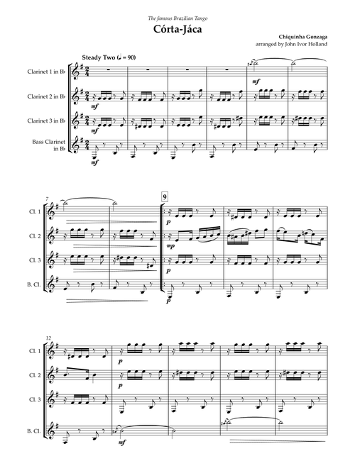 Corta-Jaca (Arr. John Ivor Holland) - Chiquinha Gonzaga (Woodwind Ensemble)