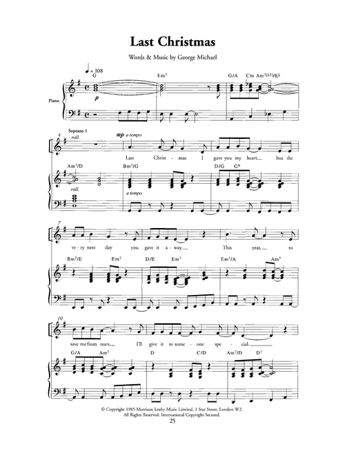 Last Christmas - Wham! (Choral, SSA)