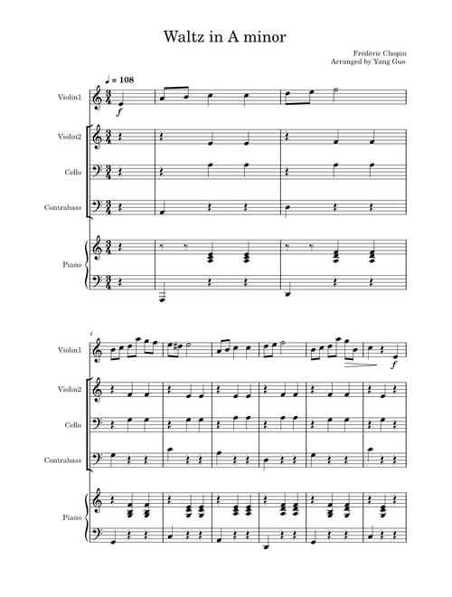 Waltz in A minor, B.150 – Frédéric Chopin Waltz in a minor