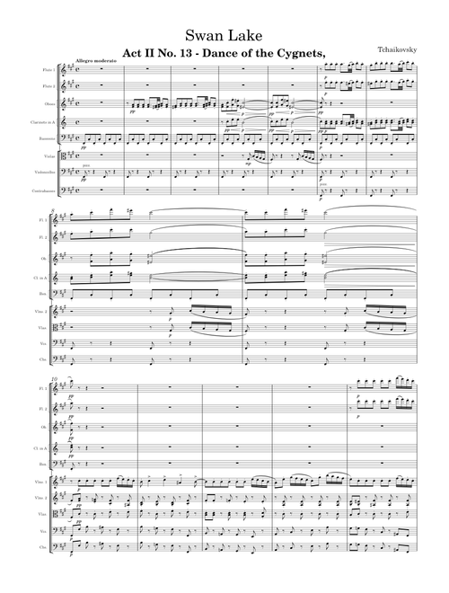 The Nutcracker Suite, Opus 71a: Dance of the Cygnets– Pyotr Ilich Tchaikovsky