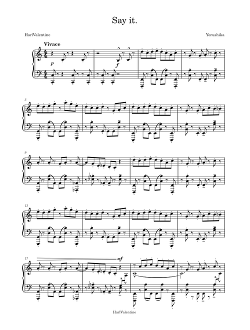 Say it. / 言って - Yorushika