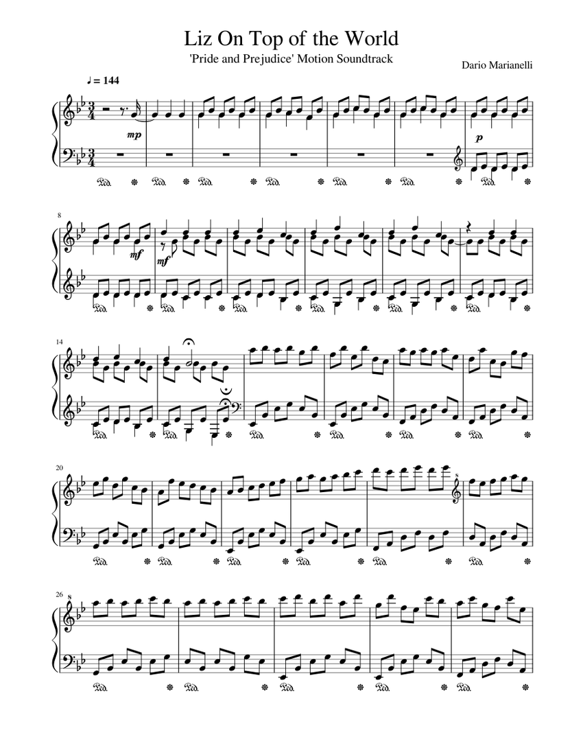 Liz On Top of the World Sheet music for Piano (Solo)