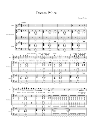 Play Official version of Dream police Sheet Music by Cheap Trick