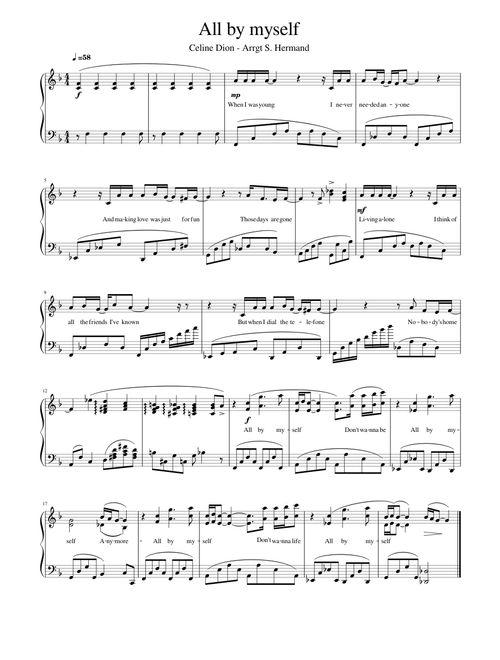 All by myself – Celine Dion